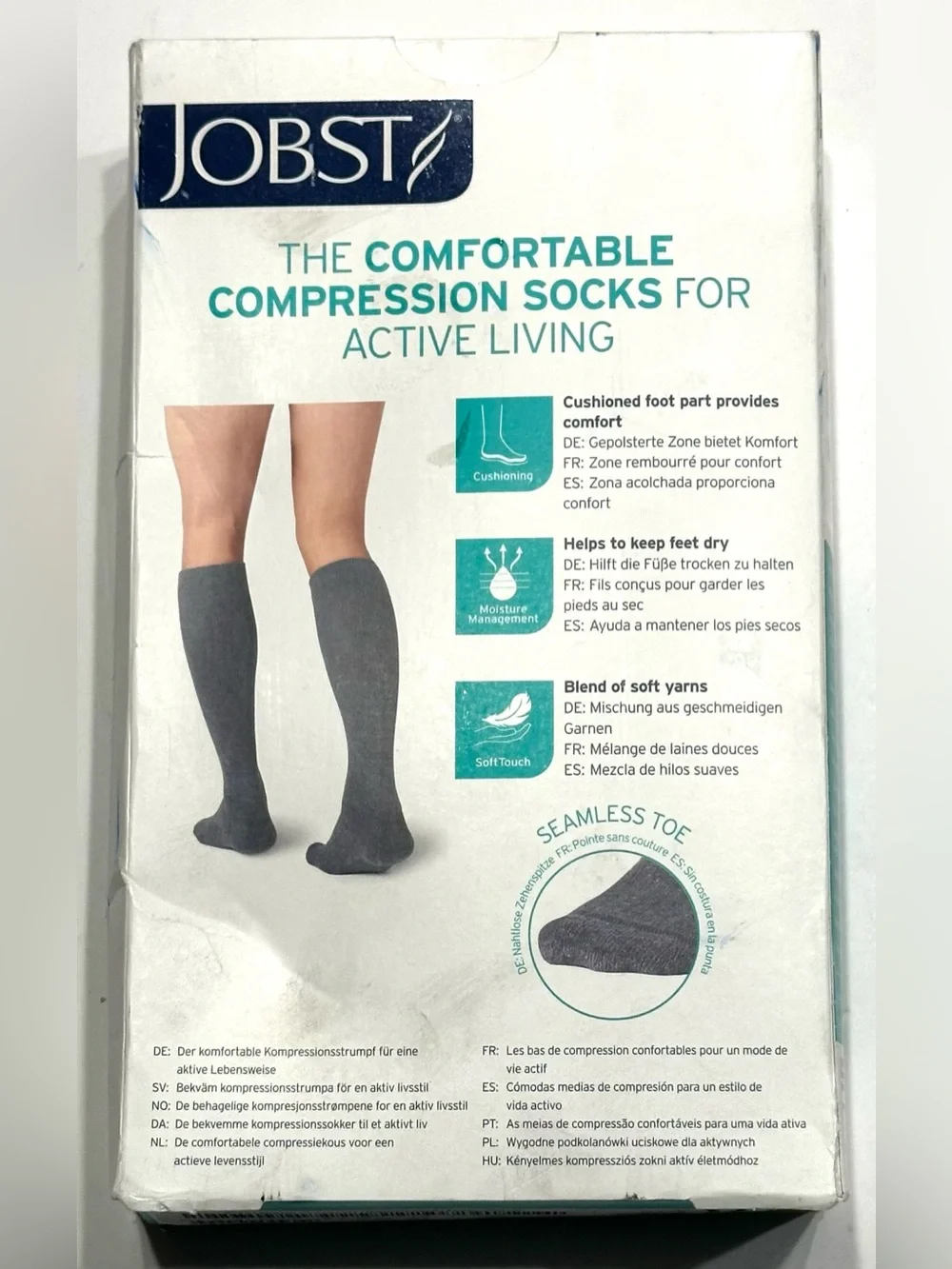 NEW JOBST ActiveWear 20-30 mmHg Firm Support Unisex Athletic Knee Highs Stocking